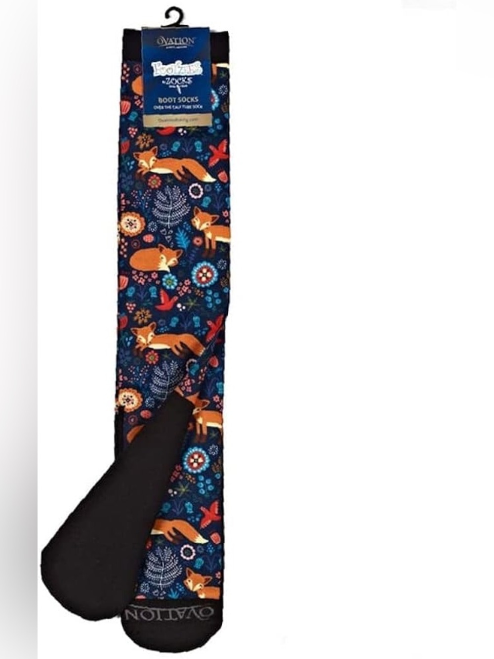 New FootZees boot socks in the Playful Foxes pattern